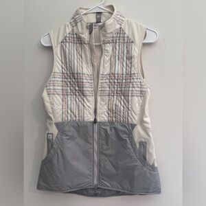 Peter Millar Plaid Quilted Vest with Gray Accents